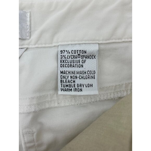 Talbots Women's White Stretch Crop Chino Pants Jeans Summer Size 6 - Picture 9 of 14